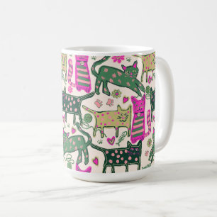 Mug Conception de chat rétro amusante
