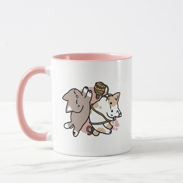 Mug Conception de chats mignons et joueurs – Art de pa (Gauche)
