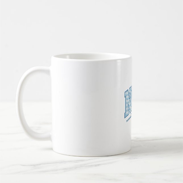 Mug Conception de chemise à lettrage à carreaux pour b (Gauche)
