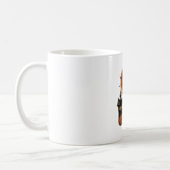 Mug Conception de chemise de citrouille de lune de lou (Gauche)