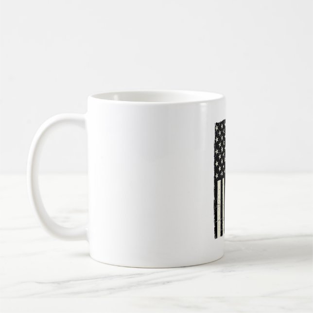 Mug Conception de chemise de drapeau américain Distres (Gauche)
