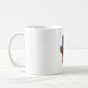 Mug Conception de chemise de drapeau d'aigle patriotiq