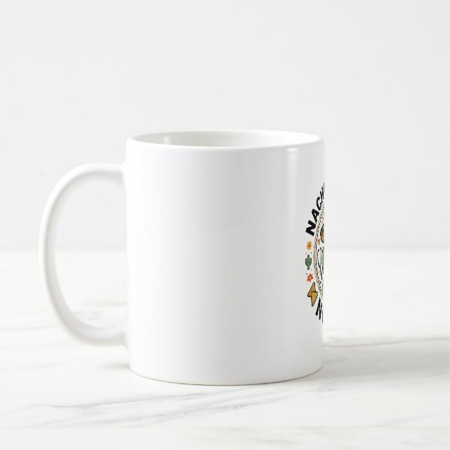 Mug Conception de chemise de fête de cactus d'infirmiè (Gauche)