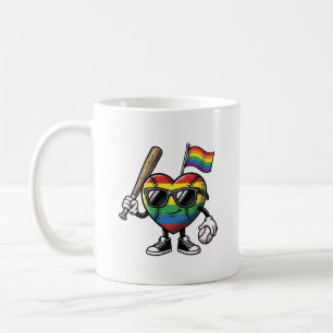 Mug Conception de chemise de fierté de baseball de cœu