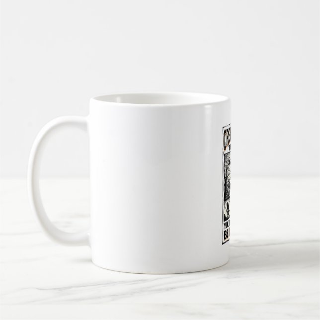 Mug Conception de chemise d'horreur amusante et effray (Gauche)