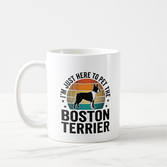 Mug Conception de chemise pour amateur de chien Boston (Gauche)