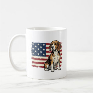 Mug Conception de chemise pour chien de drapeau patrio