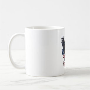 Mug Conception de chemise vectorielle aigle patriotiqu