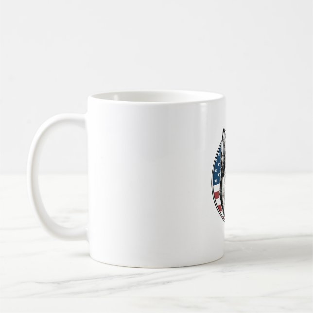 Mug Conception de chemise vectorielle de chien patriot (Gauche)
