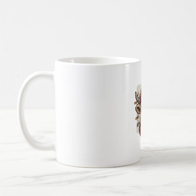 Mug Conception de chemise vectorielle de vache des Hig (Gauche)