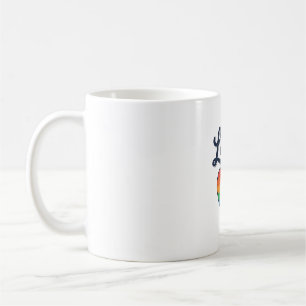 Mug Conception de chemise vectorielle Love Rainbow Hea