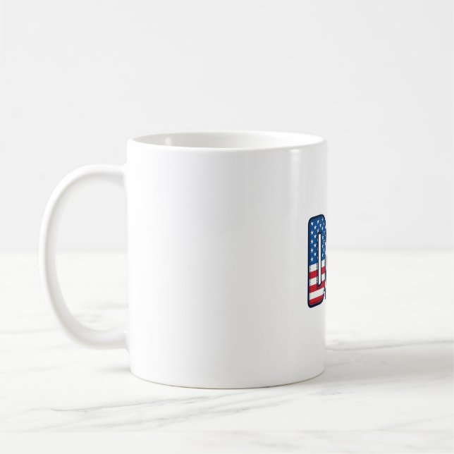 Mug Conception de chemise vectorielle Papa patriotique (Gauche)