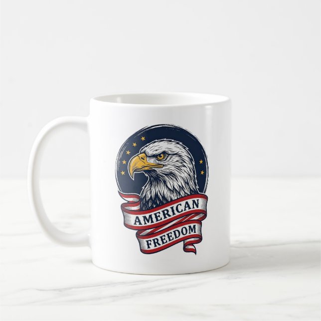 Mug Conception de chemise vectorielle ruban patriotiqu (Gauche)
