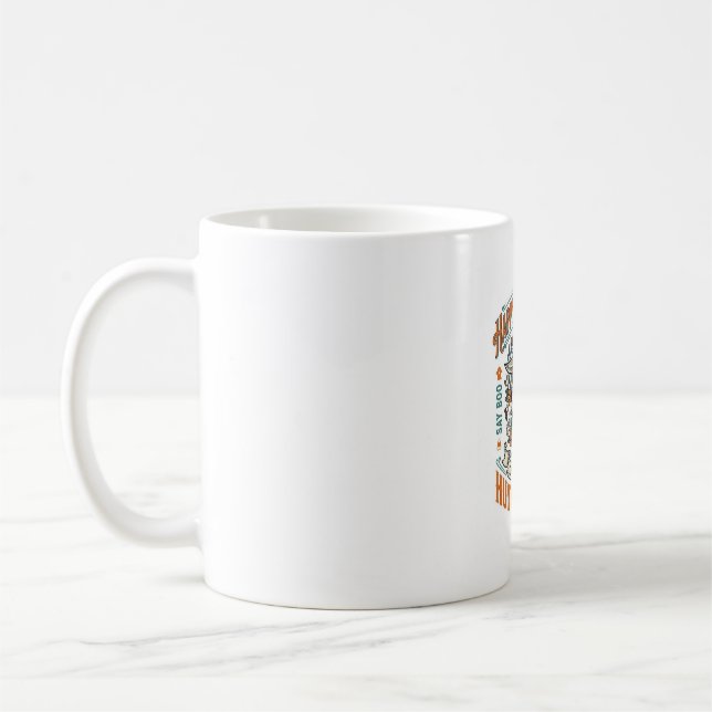 Mug Conception de chemise vintage Halloween crâne Tric (Gauche)