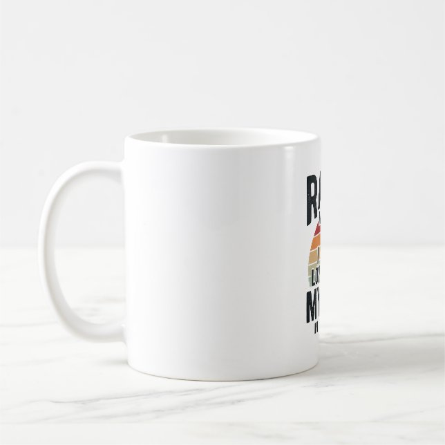 Mug Conception de chemise vintage Papa dinosaure drôle (Gauche)