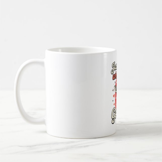 Mug Conception de chemise vintage pour fille amoureuse (Gauche)