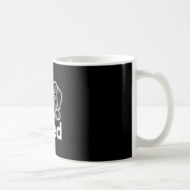 Mug Conception de chien fatigué mignon (Droite)
