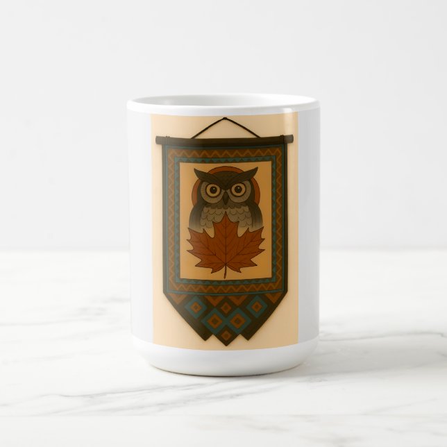 Mug Conception de Chouette magique avec look perlé (Centre)