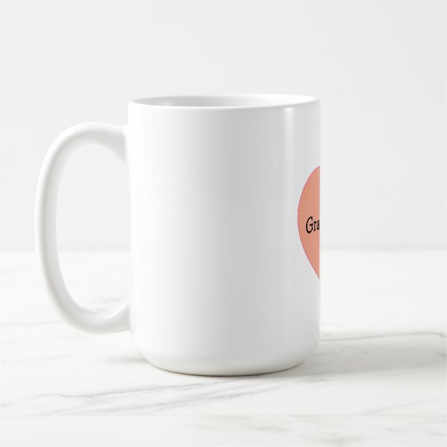 Mug Conception de citation cardiaque positive Grateful (Gauche)