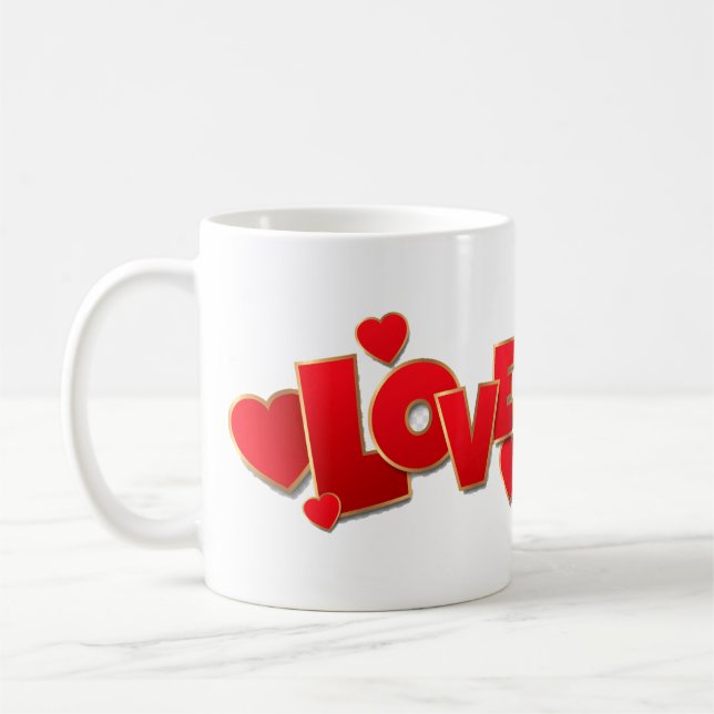 Mug Conception de citation d'amour de cœur 💘 pour un  (Gauche)
