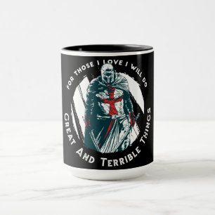 Mug Conception de citation de chevalier courageux