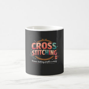 Mug Conception de citation de couture drôle de broderi
