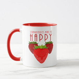Mug Conception de citation de fraise mignonne Fruit