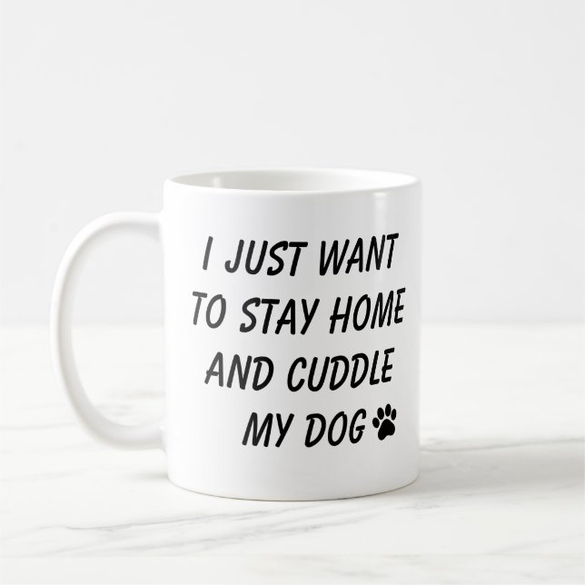 Mug Conception de citation de maman de chien drôle à l (Gauche)