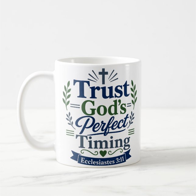 Mug Conception de citation des Écritures sur la confia (Gauche)