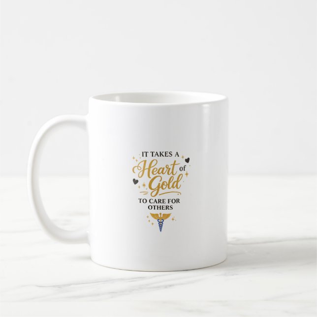 Mug Conception de citation inspirante de médecin au cœ (Gauche)