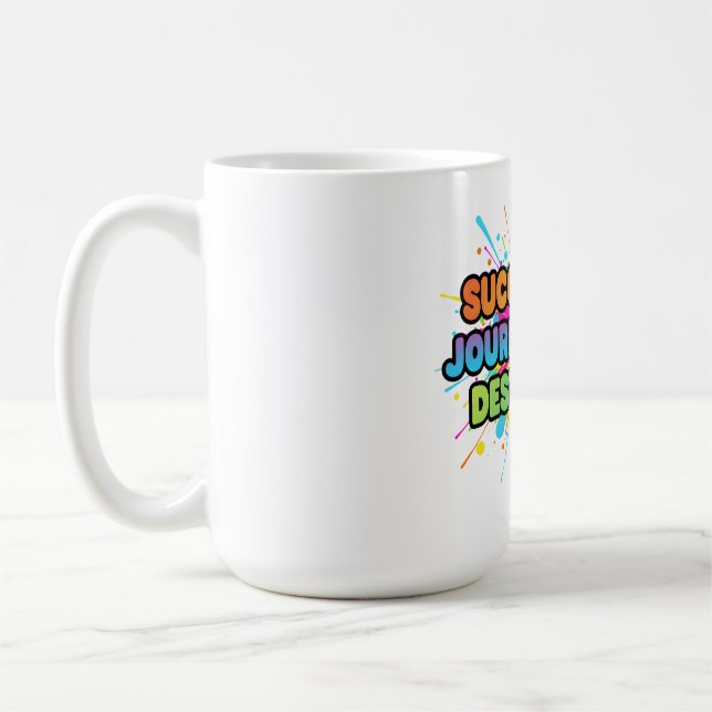 Mug Conception de citation motivationnelle de réussite (Gauche)