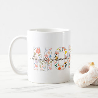 Mug Conception de citation sentimentale de fleurs past