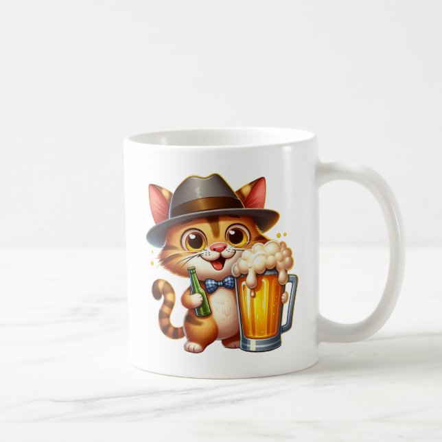 Mug Conception De Clipart Chat Et Bière-85244 (Droite)