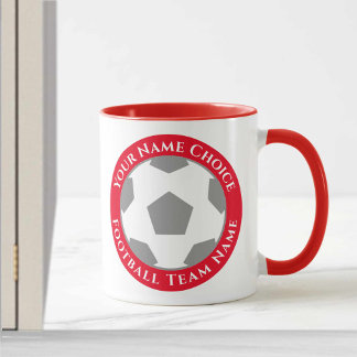 Mug Conception de club de football en rouge