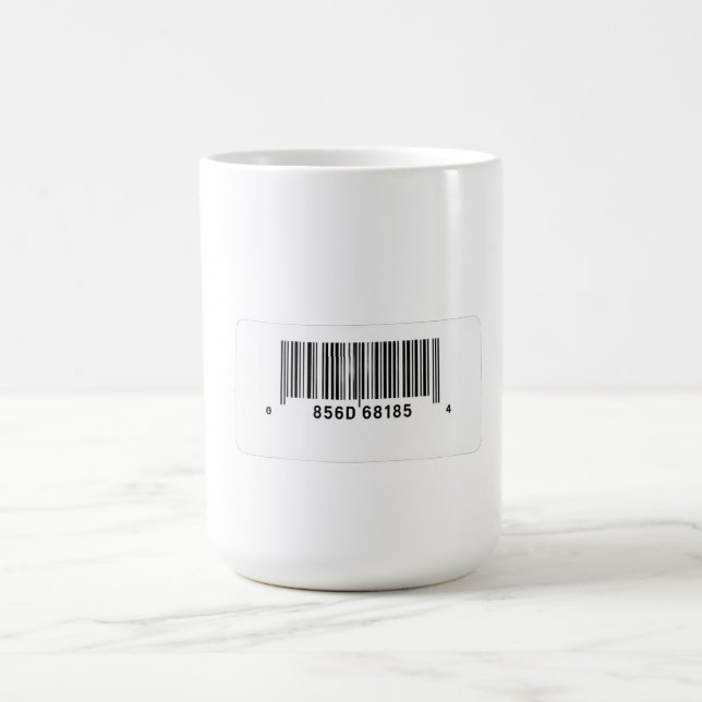 Mug Conception de code-barres minimaliste (Centre)