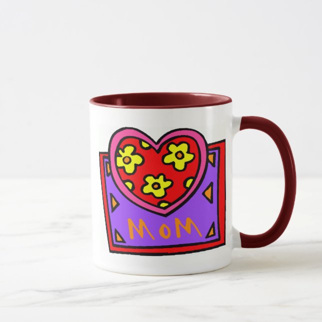 Mug Conception de coeur de maman (Droite)