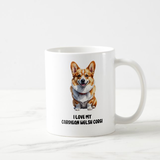 Mug Conception de Corgi gallois Cardigan (Droite)