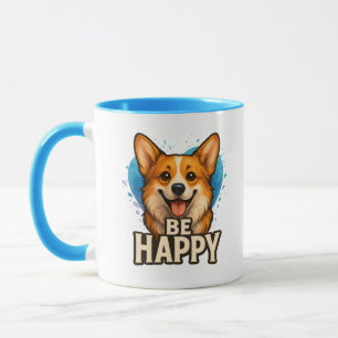 Mug Conception de Corgi Heureux pour Amoureux de Chien