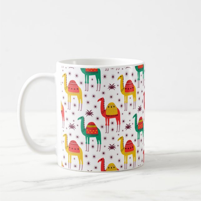 Mug Conception de couleur à plat motif Camel (Gauche)