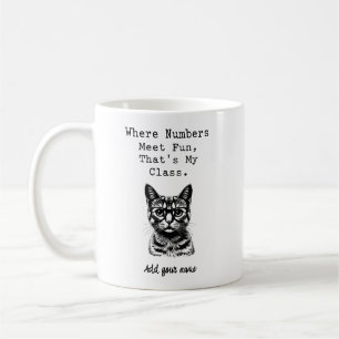 Mug Conception de cours de mathématiques où les chiffr