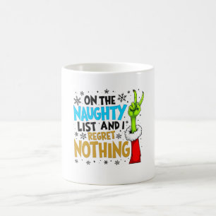 Mug Conception de créature de Noël Liste des vilains B