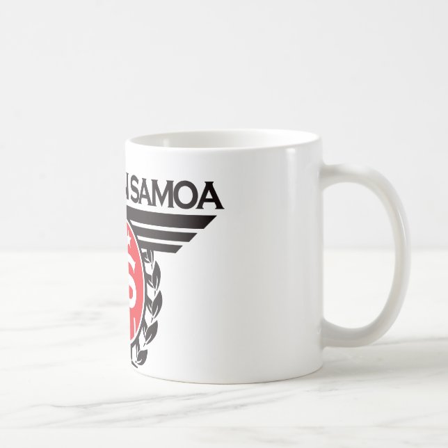 Mug Conception de crête des Samoa américaines (Droite)