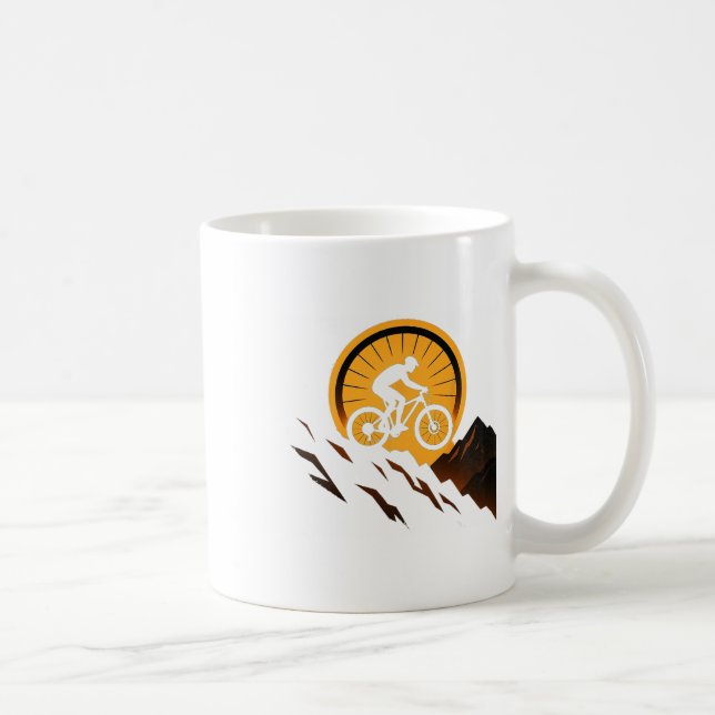 Mug Conception de cyclisme en descente Randonnée au co (Droite)