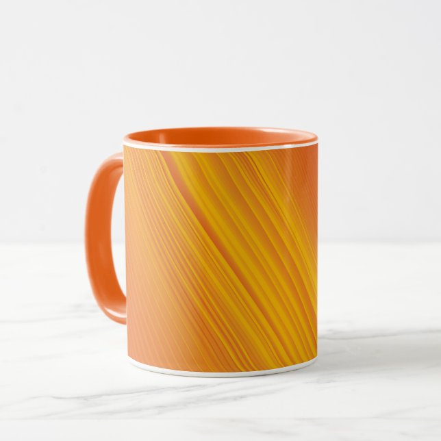 Mug Conception de dégradé orange et jaune doré (Devant gauche)