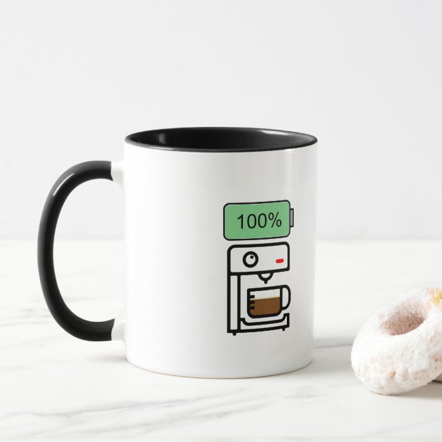 Mug Conception de dépendance au café (Avec donut)