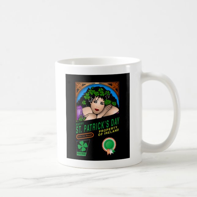 Mug Conception de design rétro de la Saint-Patrick ave (Droite)