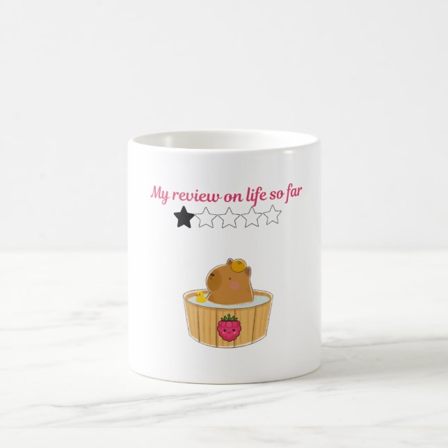 Mug Conception de dessin animé de capybara kawaii mign (Centre)