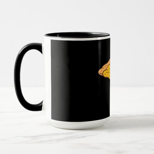 Mug Conception de dessin animé de morceau de pizza sav (Gauche)