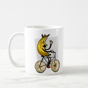 Mug Conception de dessin animé de motard à la banane d