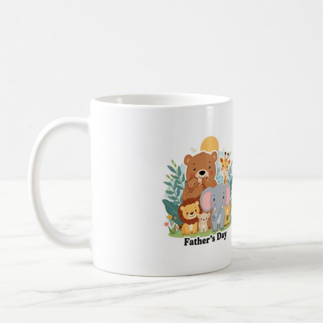 Mug Conception de dessin animé Safari pour la fête des (Gauche)